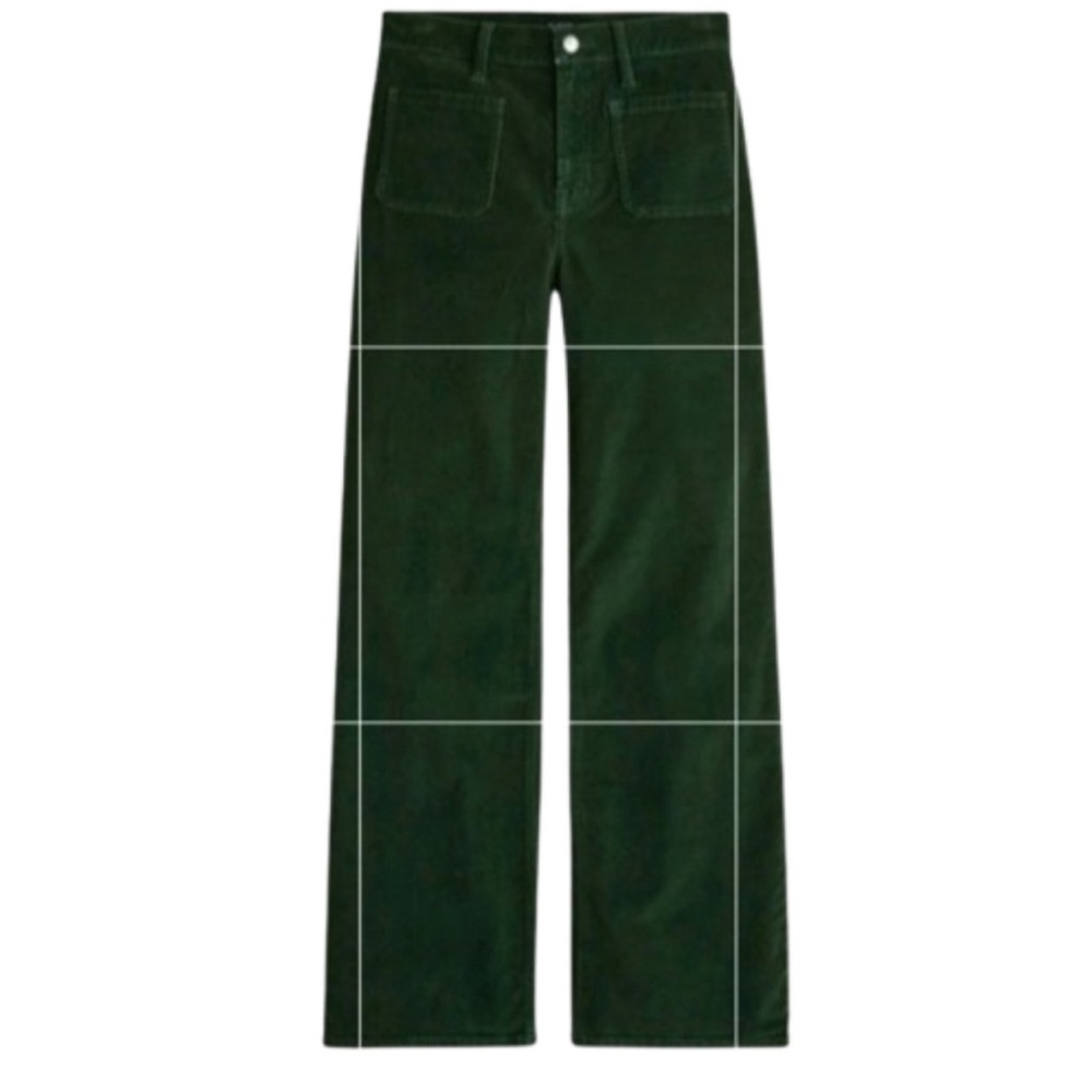 Gently used Jcrew Dark Green Corduroy Pants Billie Demi Boot crop